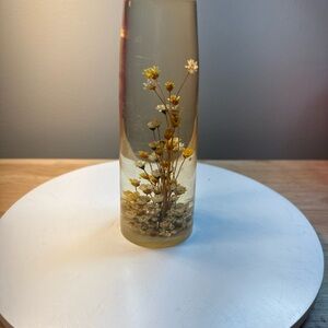 Elegant Floral Resin Art Vase
